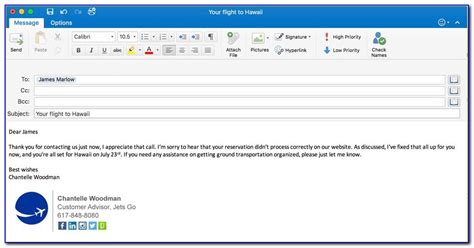 Free Email Signature Template Outlook