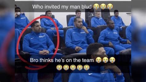 blud thinks he s on the team who invited my man blud know your meme