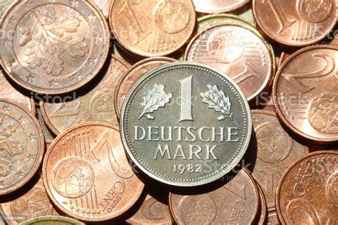 Deutschmark Euro Money Coins Euro Euros Stock Photo Download Image