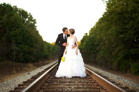 Our Wedding Day Railroad Tracks Are For Romantics Our Wedding Day Wedding Photos Photographer
