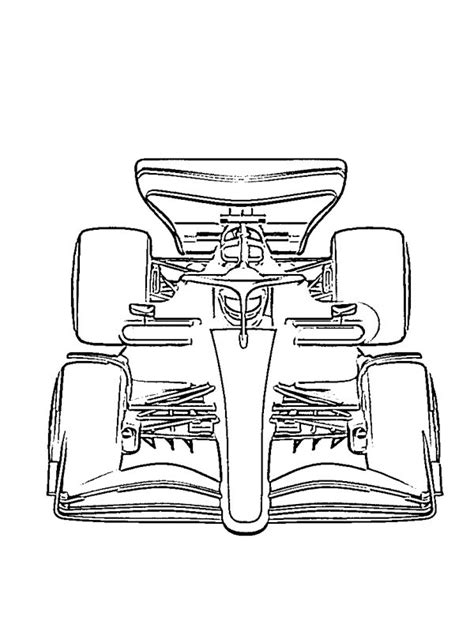 F1 Car Coloring Pages
