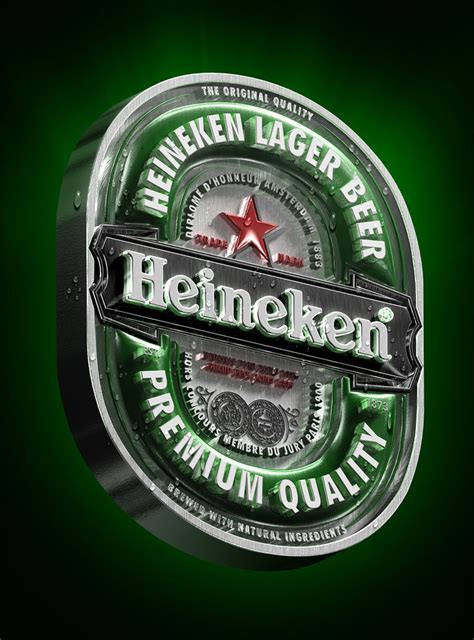 Heineken 3d Label On Behance Heineken Beer Poster Beer Brands