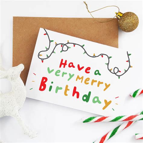 Christmas Birthday Card By Yellow Lemming