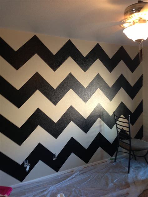 Chevron Striped Walls Using Snap Chalk And Frog Tape Room Wall Colors