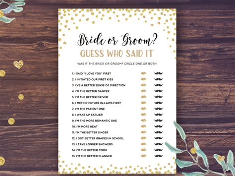 15 Fun Printable Wedding Games For Your Wedding Reception