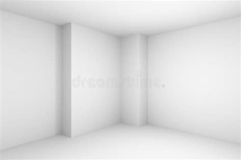 Abstract Empty White Room Simple Illustration Stock Illustration