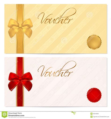 Voucher T Certificate Coupon Template Bow Royalty