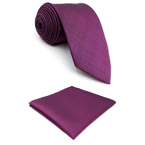 D11 Solid Purple Ties For Men Silk Necktie Slim Extra Long In Mens
