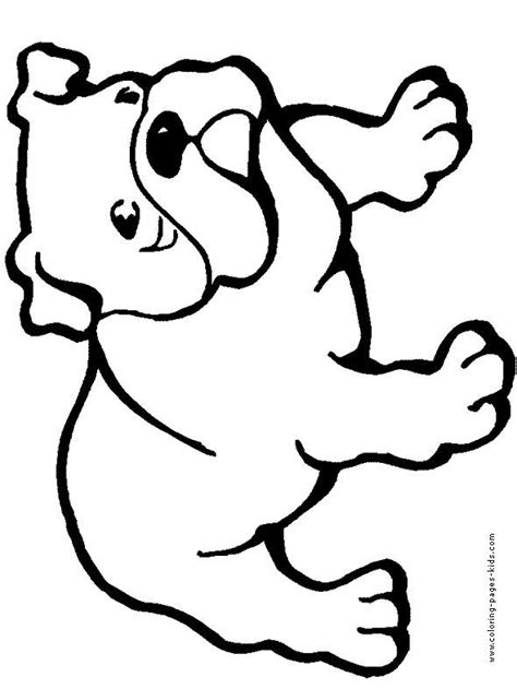 Bulldog Dogs Puppy Animal Coloring Pages Color Plate Coloring Sheet