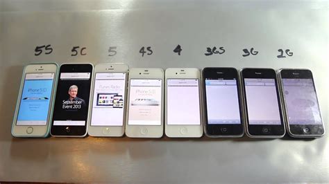 Iphone 5s Vs 5c Vs 5 Vs 4s Vs 4 Vs 3gs Vs 3g Vs 2g Speed Test Youtube