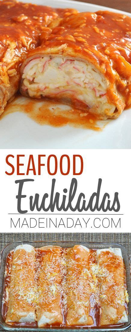 Seafood Enchiladas With Imitation Crab Meat Main Dish Mexican Food
