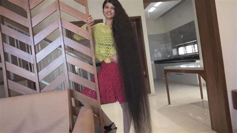 Indian Girl Breaks Her Own Record For Longest Hair On A Teenager Ever
