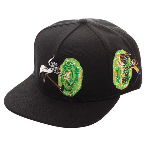 Rick And Morty Portal Snapback Hat Black Hats