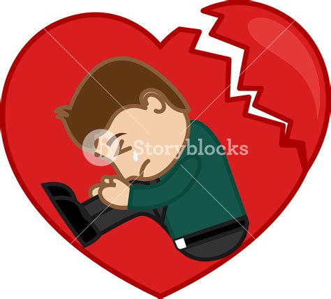 Sad Man Crying In A Broken Heart Royalty Free Stock Image Storyblocks