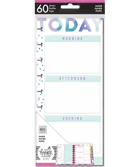 Mambi Happy Planner Classic Half Sheet Note Paper Today