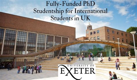 Fully Funded Phd Studentship For International Students At University