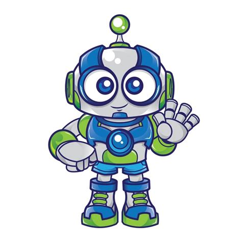 Premium Vector Robot Mascot Character