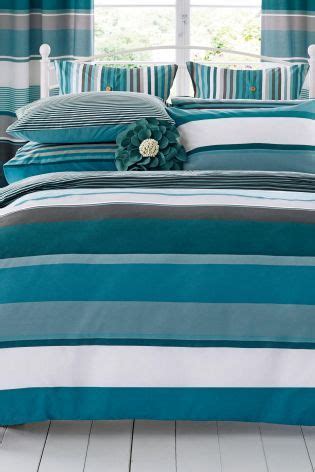 Buy Pack Teal Stripe Bed Set From The Next Uk Online Shop Teal
