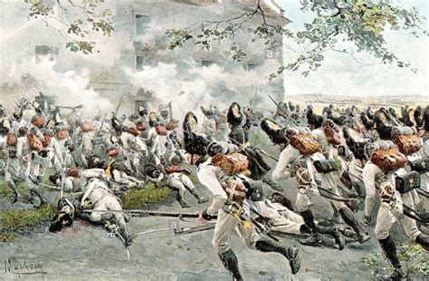 Attack Of The Austrian Grenadiers At Aspern 1809 Austrian Empire