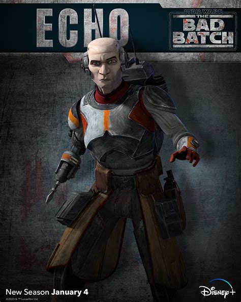 “star Wars The Bad Batch” Echo Character Poster Released Whats On