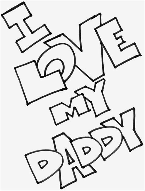 I Love My Daddy Coloring Pages - Coloring Home