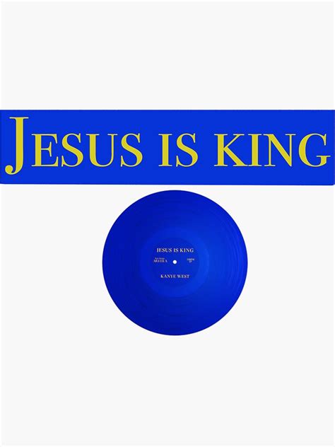 Jesus Is King Record Sticker For Sale By Lilbear10 Redbubble