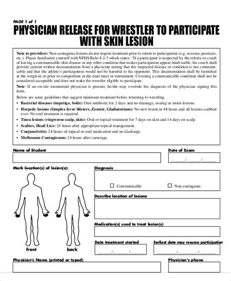 Free 9 Sample Physician Release Forms In Ms Word Pdf