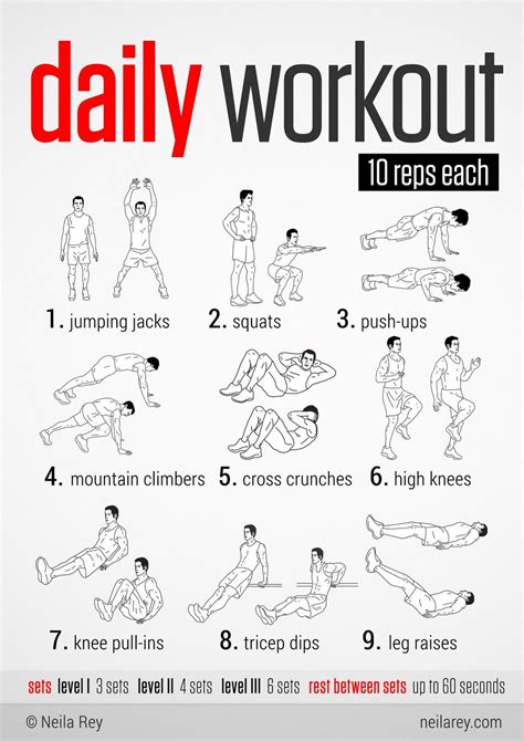 Easy Daily Workout Exercices Poids De Corps Exercices Physiques