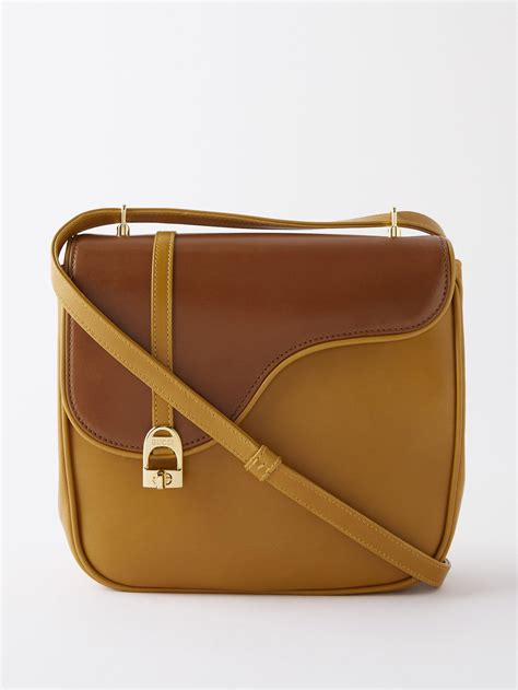 Gucci Equestrian Leather Cross Body Bag In Brown Lyst