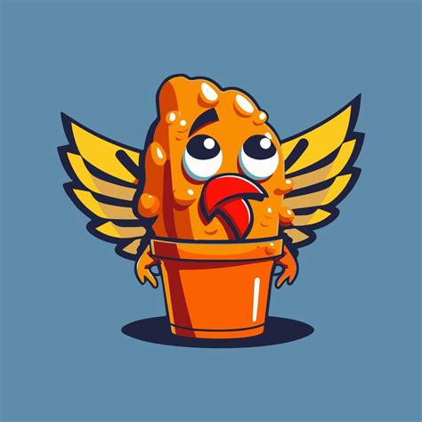 Fried Chicken Wings Concept Illustration 20146772 Vector Art At Vecteezy