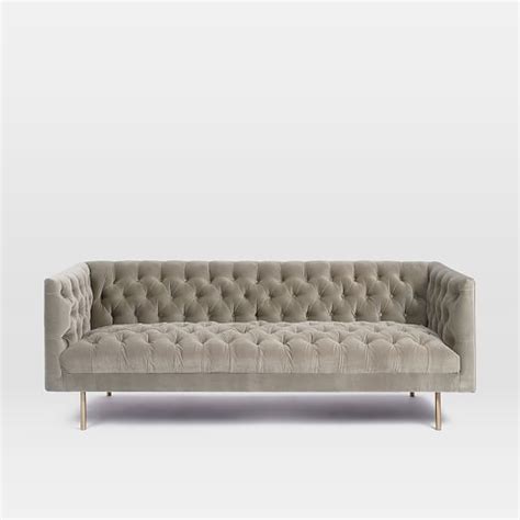 West elm has a total of 23 materials you can choose the modern sofa in addition to velvet. Modern Chesterfield Sofa (79") | west elm