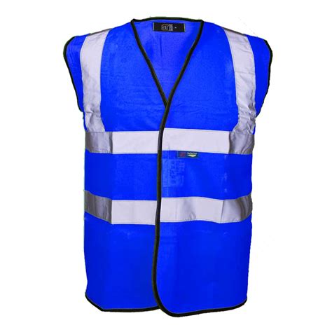 These vests are comfortable and fit over top of other clothing. Flu Blue Reflective Safety Vests Meet En471 - Buy Blue ...