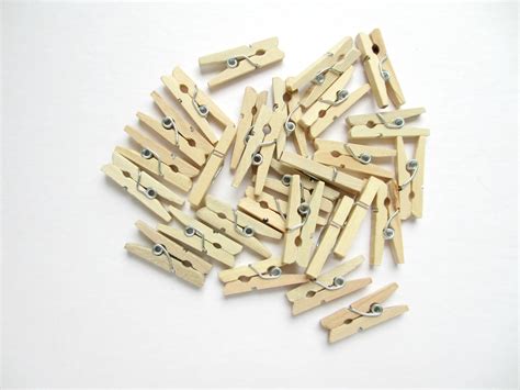 25 Mini Clothespins Miniature Clothespins Mini Clothes Clips Mini