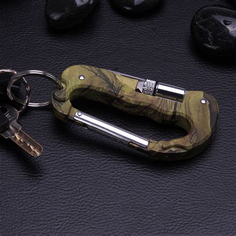 Camouflage Mini Multi Function Outdoor Buckle Keychain