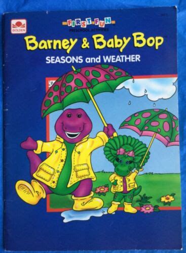 Barney And Baby Bop Seasons And Weather Golden First Fun Activity Book Ebay