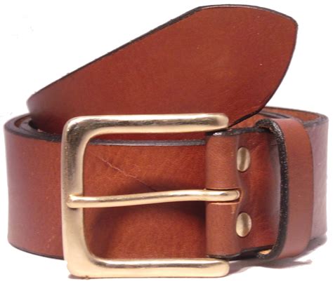 Buy Brown 1 34 Inch Leather Belt Brass Half Square Buckle Buckle