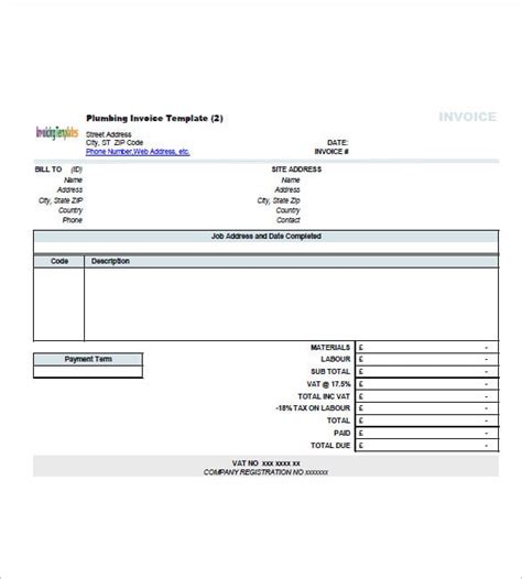 Simple Contractor Invoice Template