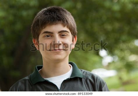 Portrait Tween Boy Outside Under Trees Stock Photo 89133049 Shutterstock