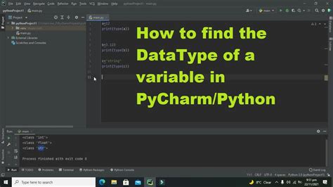 How To Find The Datatype Of A Variable In Pycharm How To Find The