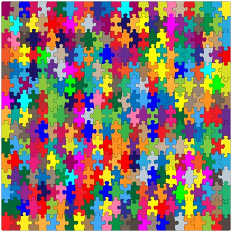Multicolored Jigsaw Puzzle Pieces Free Svg