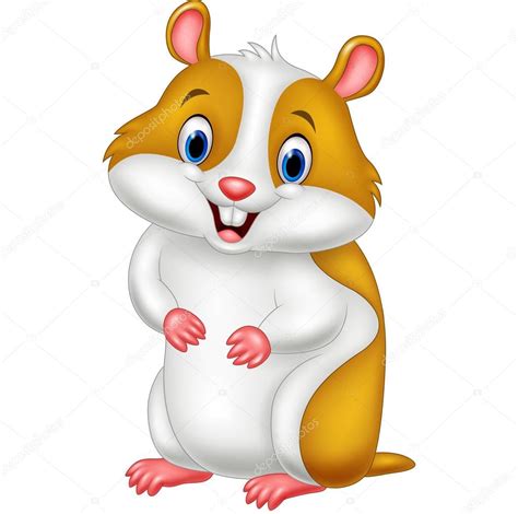 Cute Hamster Isolated On White Background — Stock Vector © Tigatelu