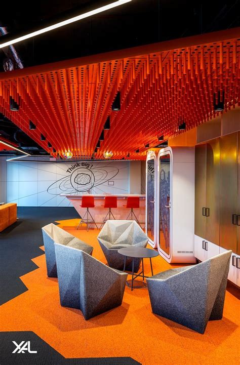 Orange Office Lounge Area Lighting Design Ideas Sasso By Xal Bold