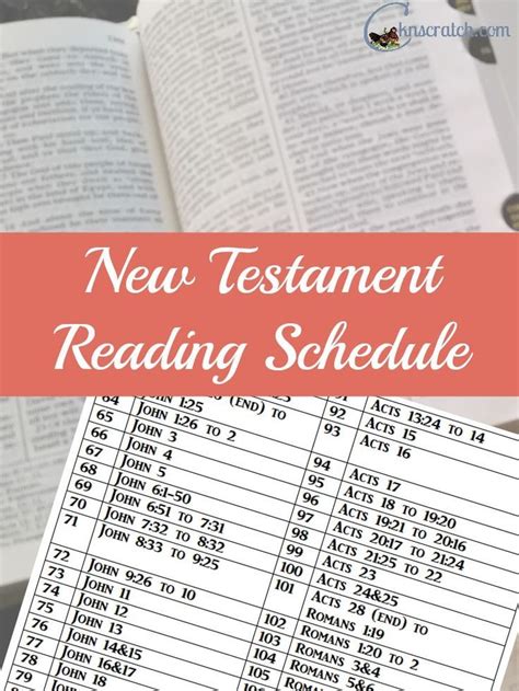New Testament Reading Plan Printable