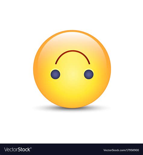 Upside Down Happy Emoticon Cartoon Cute Emoji Vector Image