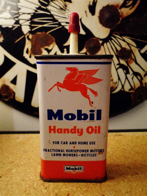 Mobil Oil Handy Oil 4 Oz Can Circa 1950s Mobil By Chemical