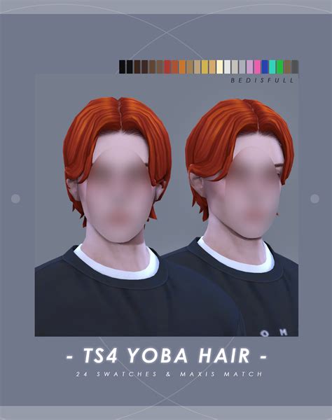 Bedts4 M Mm Yoba Hair Bed And Musae Sims 4 Hair Male Sims Sims 4