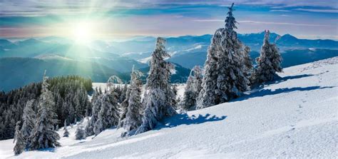 Winter Panoramic Landscape In Mountains Stock Image Image Of North