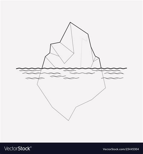 Iceberg Icon Line Element Royalty Free Vector Image