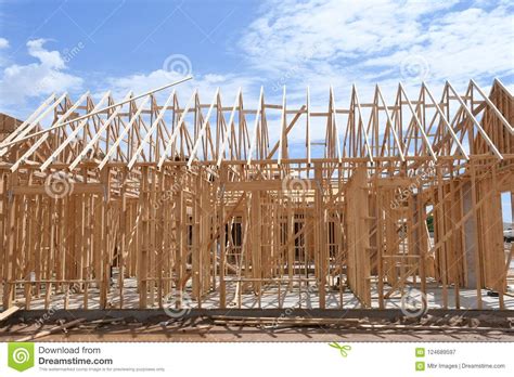New Home Construction Framing In The Southwest Editorial Photography