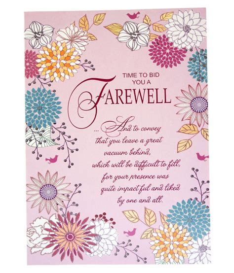 Tics Warm Farewell And Goodbye Wishes Greeting Card Gft725 Buy
